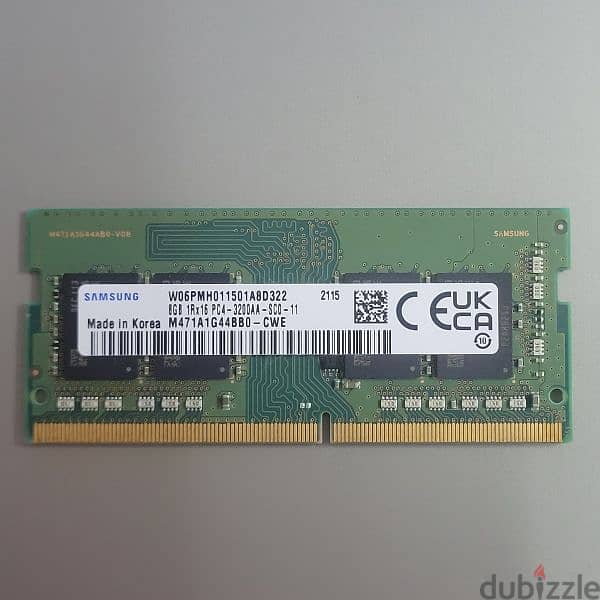 8GB DDR4 3200MHz SAMSUNG laptop memory 0