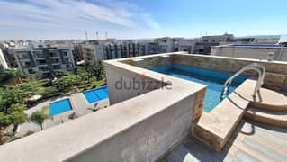 furnished penthouse with privte BooL for rent in compound galeria moon valley