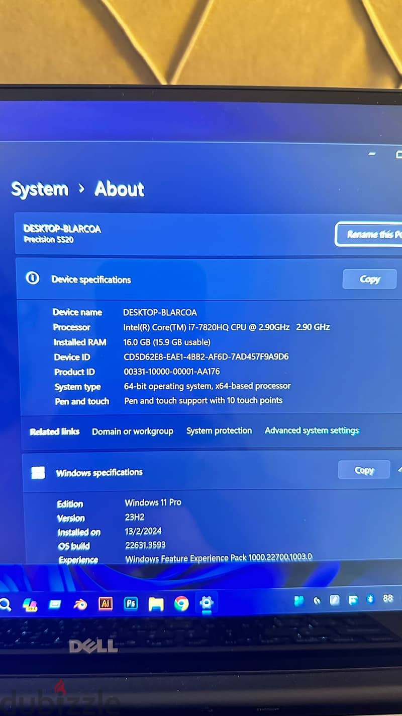 لاب توب ديل - dell precision 5520 5
