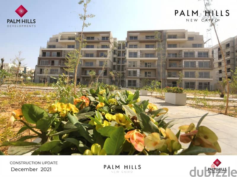 شقة للبيع 200م بالتجمع الخامس بجوار الجامعة الامريكية بكمبوند Palm Hills 5