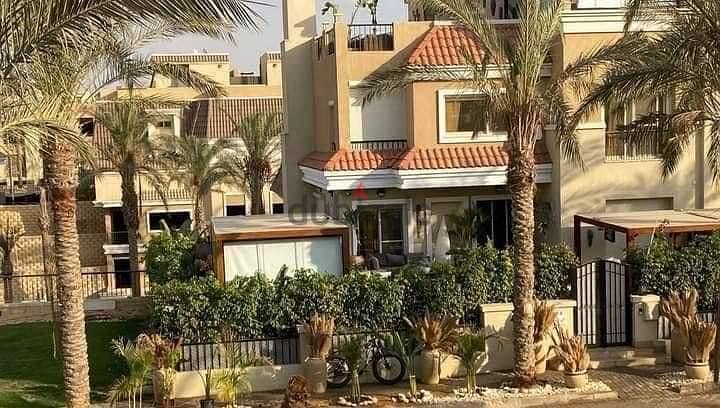 S villa, ground floor + first floor, for sale in Sarai Compound, New Cairo, 212 meters, 4 rooms only, with a 5% down payment and installments over 8 y 0