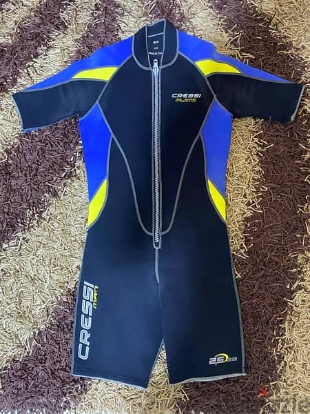 Cressi playa wetsuit 2.5 mm shorty بدلة غوص ماركة كريسى 0