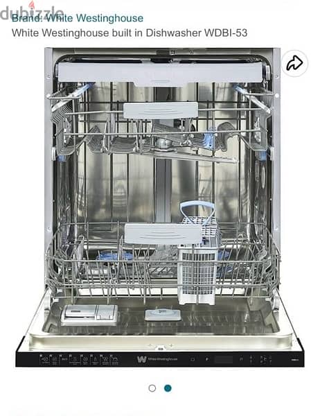 White Westinghouse dishwasher مع ضمان سنتين لم تستخدم 2