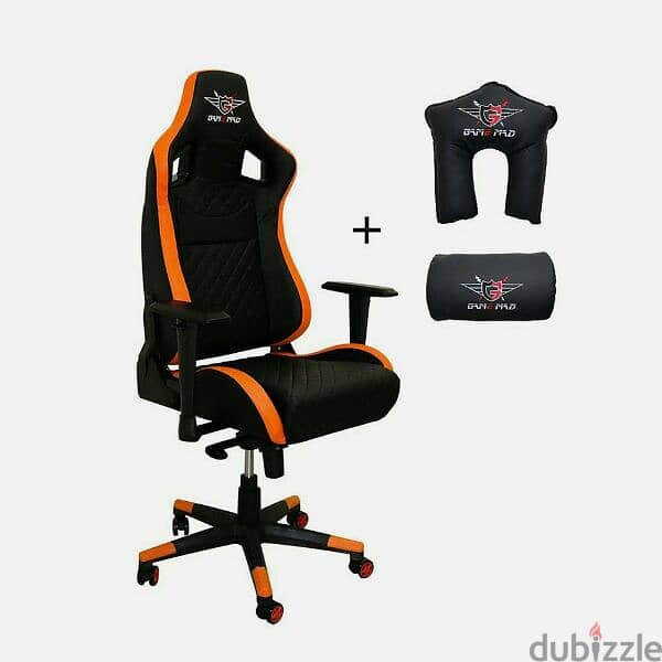 كرسي جيمينج أسود في برتقالي/GAME MAD CHAIR BLACK * ORANGE 3