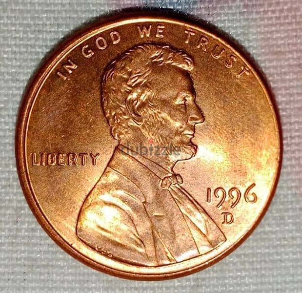 USA Memorial Rare Lincoln cent 1996 D bubble die error 8