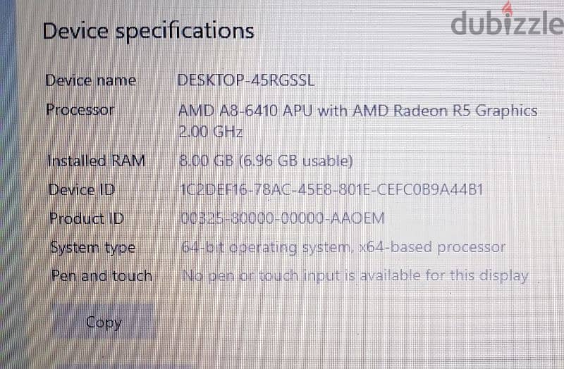 للجادين فقط لاب توب HP AMD A8 الجيل السادس 4