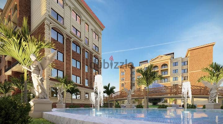 Reserve your apartment in Pavia Compound, Sheikh Zayed, directly on Alexandria Desert Road with a down payment of 494,000. 0