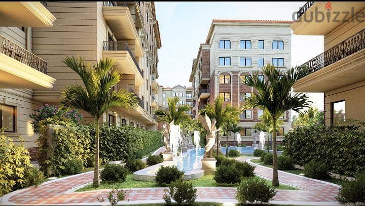Reserve your apartment in Pavia Compound, Sheikh Zayed, directly on Alexandria Desert Road with a down payment of 494,000. 7