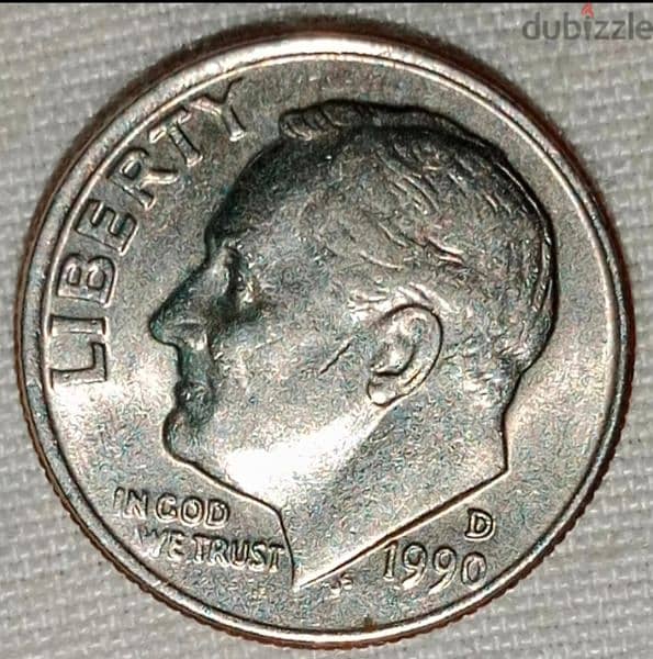 USA Rare coin 1980 D (Roosevelt Dime) error double die 1