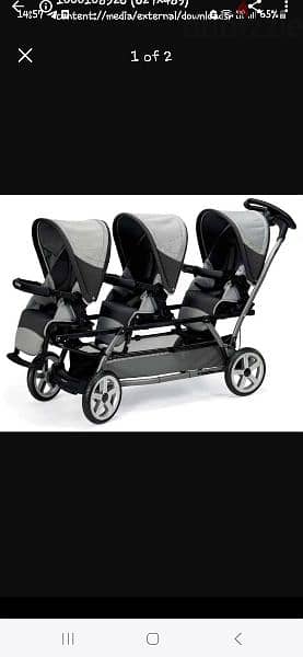 triplets stroller استرولر ثلاثية 1