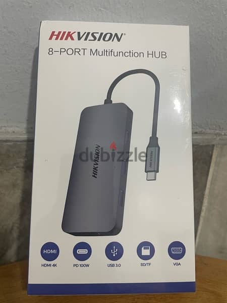 Hikvision Multifunctional HUB TYPE-C to 8 Port USB Hub هاب هيكڤيجان 3