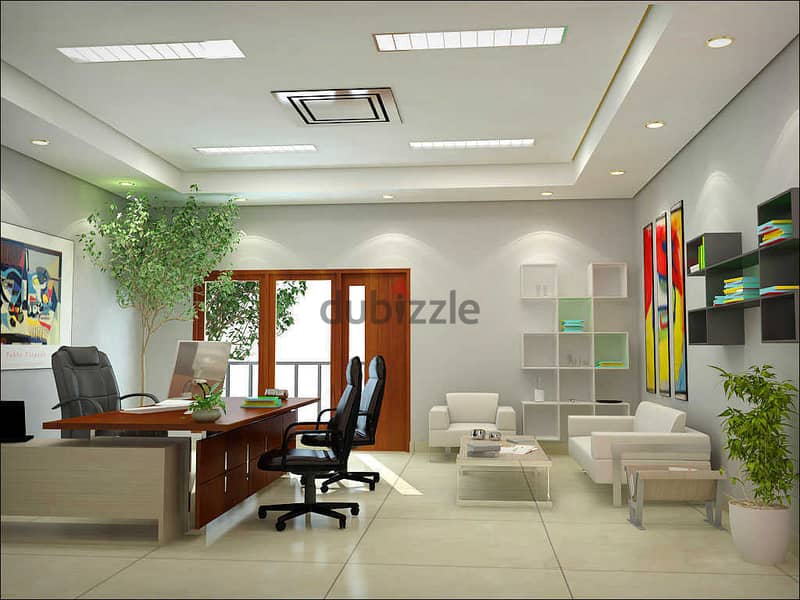A 41-meter office with a 20% discount for installments in the Financial District, directly on the Ministries Axis, with a developer who has malls loca 7