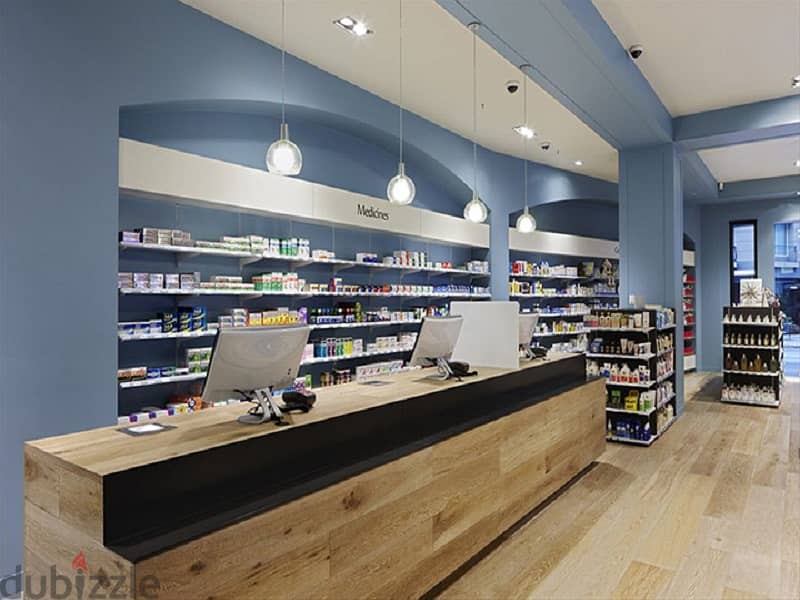 Pharmacy, ground floor, 72 meters, receipt for 24 months, clear frontage on the Dahshur link in Sheikh Zayed, at the lowest price, with a 10% down pay 2