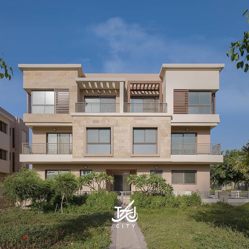 With 8 years installments double view duplex 208 sqm directly in front of Cairo Airport for sale Taj City New Cairo 2