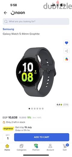 ساعه سامسونج واتش 5 samsung watch مستعمه زي الجديد 0