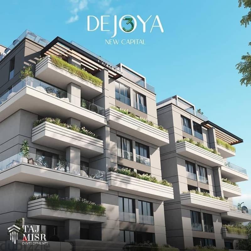 Apartment 144m immediate receipt in front of the embassy district in the administrative capital - in De Joya 3 Compound 4