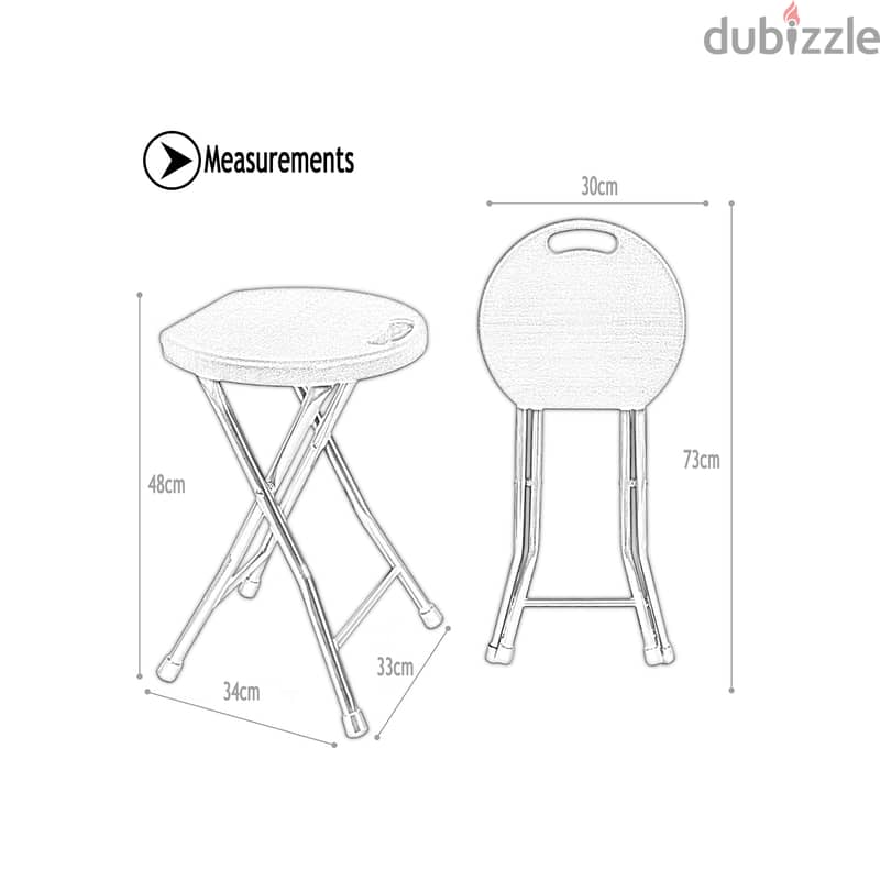 SunBoat Folding table + 4 FREE colorful stool chairs - HDPE 3