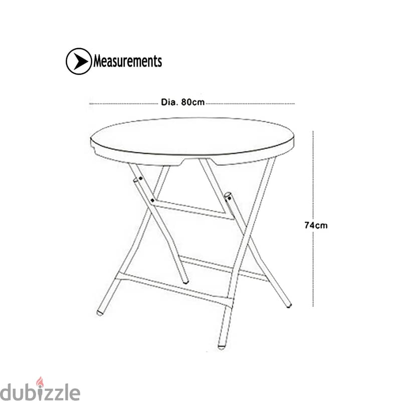 SunBoat Folding table + 4 FREE colorful stool chairs - HDPE 4