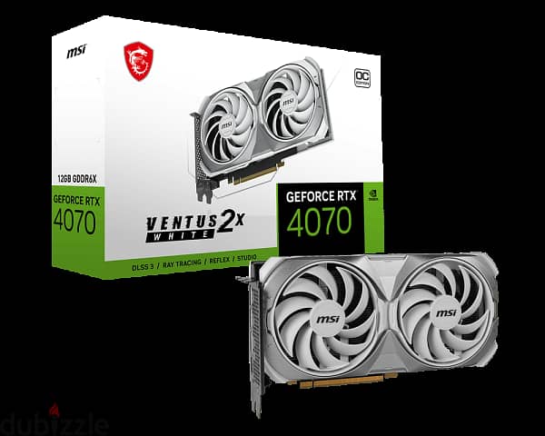 GeForce RTX™ 4070 VENTUS 2X WHITE 12GB GDDR6X OC 1