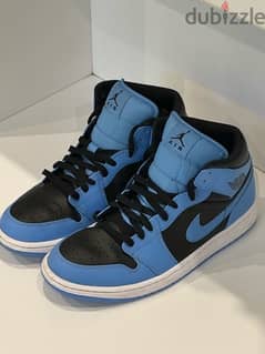 Nike Air Jordan 1 Mid University Blue Black Men’s Shoes