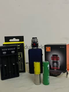 فيب ‏vape mod gen + tank Zeus x mesh + battery charger 0