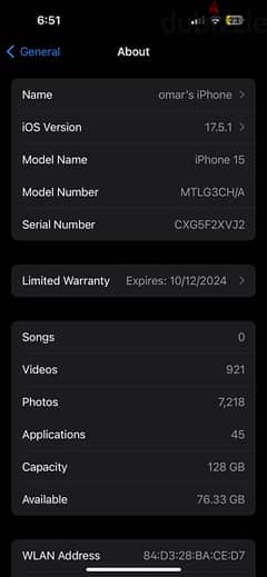 iphone 15 blue 128 gb