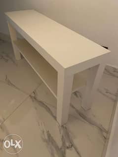 White TV bench table Ikea 0