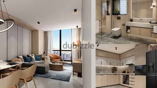 Super deluxe with central air conditioning. . 2-room hotel apartment for sale in installments in Heliopolis, Marriott Residences Heliopolis