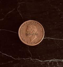 George IV (1820-30) Copper Penny, 1826 عملة معدنية نادرة من سنة 1826