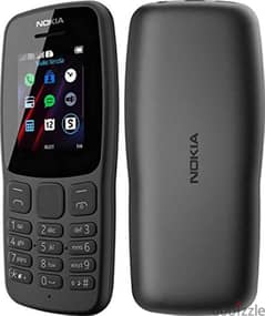 Nokia 106 Dual SIM + ساعه مستطيله تاتش اسود