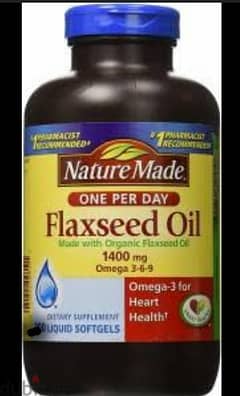 flaxseed oil 1400 mg OMG 3 6 9 وارد الولايات المتحدة الأمريكية