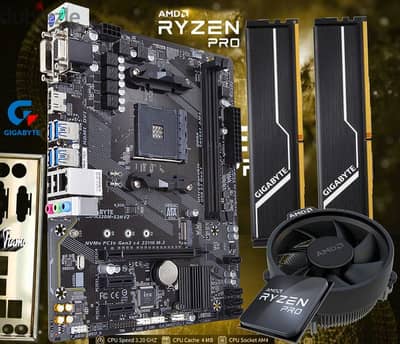 بندل Ryzen 3 pro 2100GE+CPU Cooler+GIGABYTE a320m-S2H+RAM 16G GIGABYTE