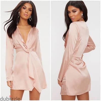 Pink Satin Dress