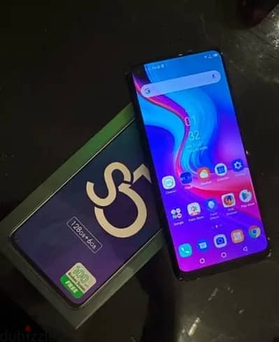 infinix S5 موبايل بالكرتونة حالة ممتازة