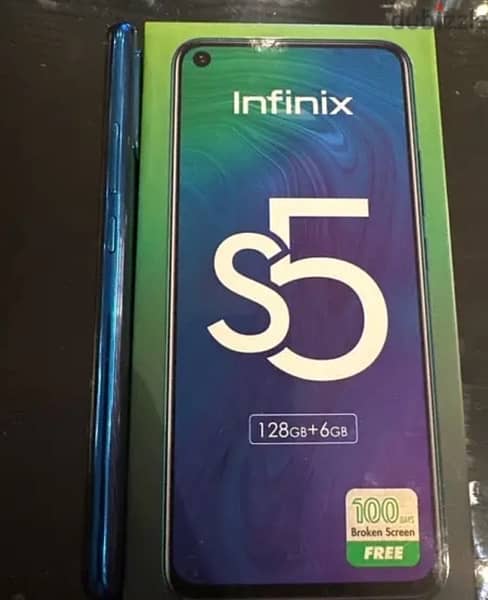 infinix S5 موبايل بالكرتونة حالة ممتازة 2