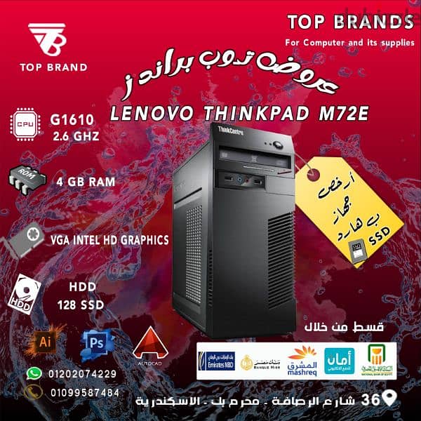 ارخص واسرع جهاز مناسب للأعمال المكتبيه Lenovo Thikcentre M72E 0