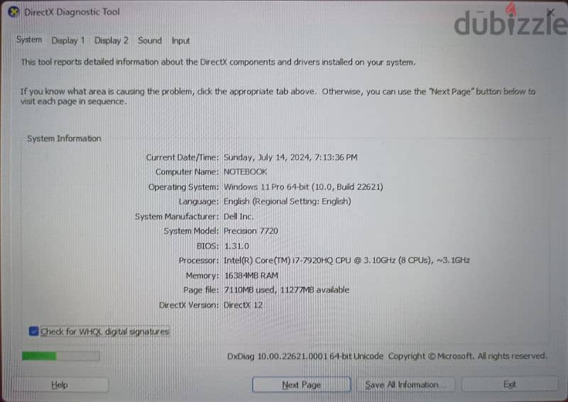 DELL PRECISION 7720 WORKSTATION(DELL 7720) 6