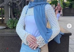 Crochet trendy fishnet top 0