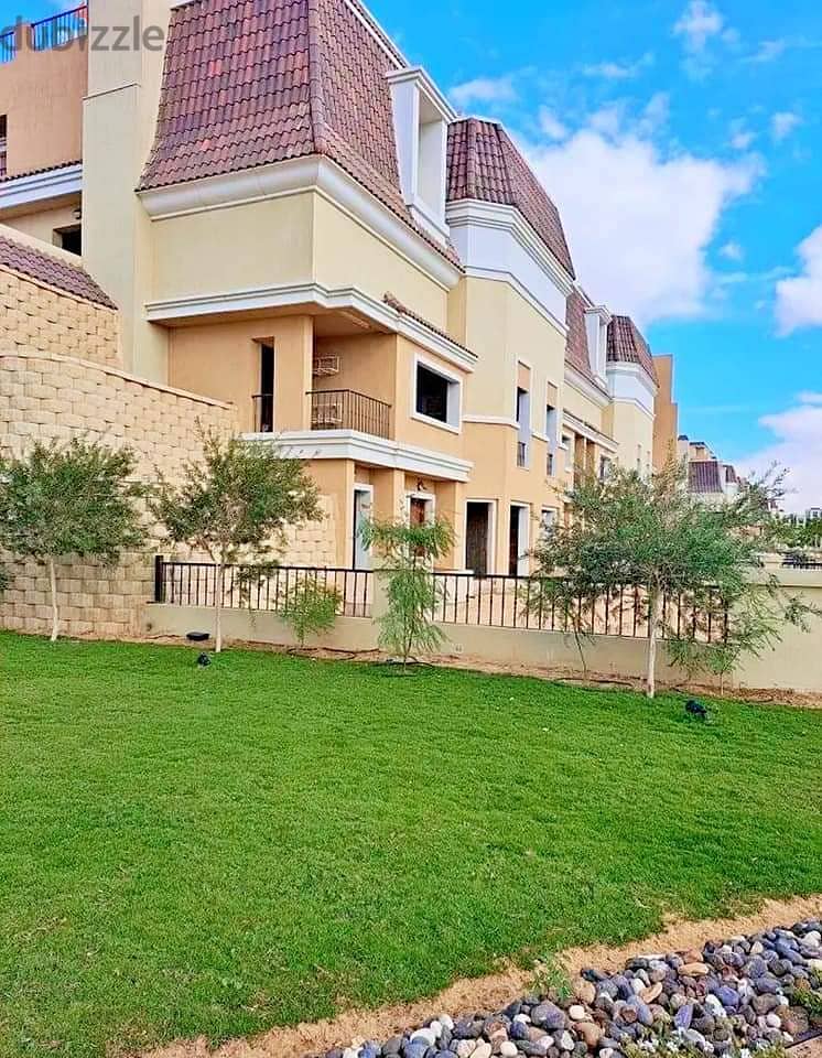 Villa with private garden 198m (View Landscape ) For Sale in Sarai Compound in New Cairo - Mostakbel city 1