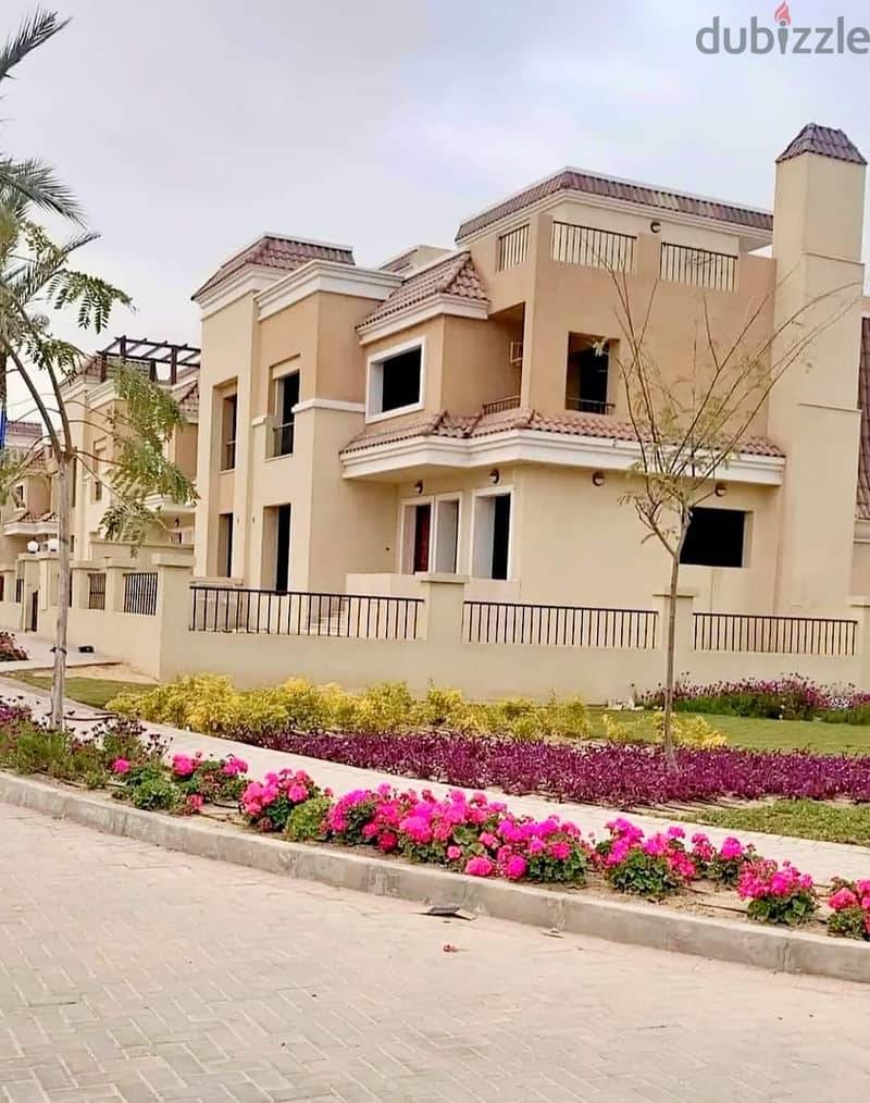 Villa with private garden 198m (View Landscape ) For Sale in Sarai Compound in New Cairo - Mostakbel city 3