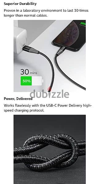 Anker PowerLine II USB-C Lightning Cable 6ft - Saudi Arabia Version 6