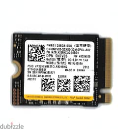 Samsung 256GB SSD NVME Gen4x4