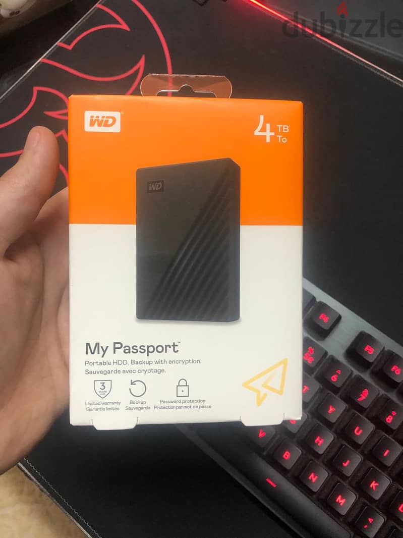 WD My Passport 4T Slim 2.5 inch USB 3.0 Black - WDBPKJ0040BBK 1