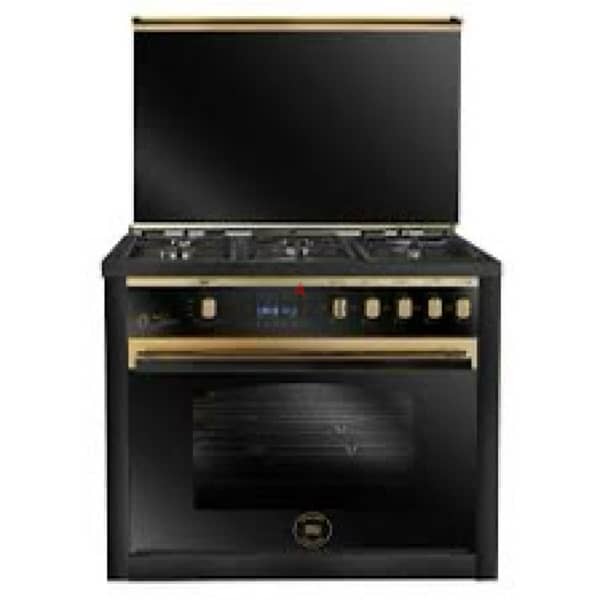 Unionaire Gas Cooker 5 Burners T-Signature Smart Full Safety gold 0