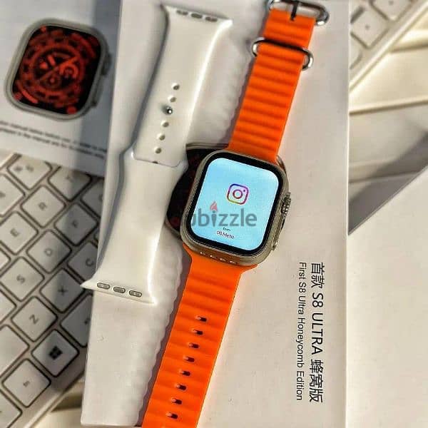 ساعه سمارت تاتش سكرين Smart Watch S8 Ultra. android with SIM CARD. 4G 3