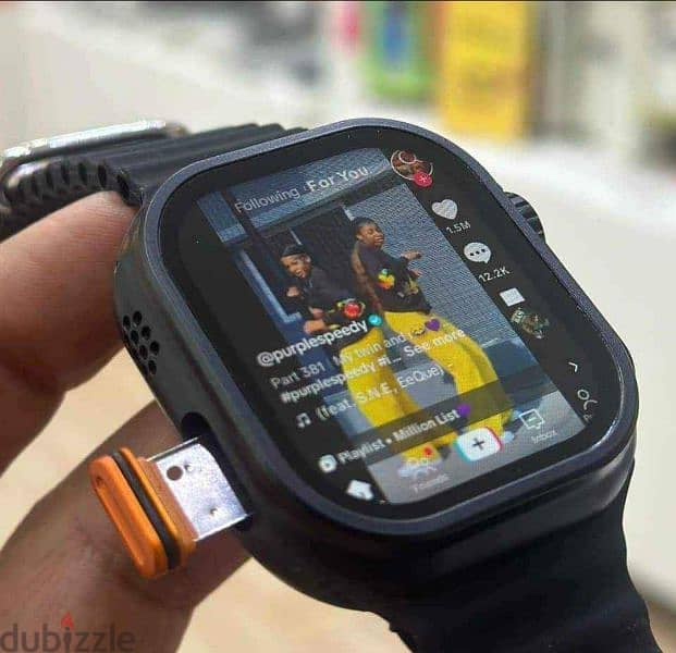 ساعه سمارت تاتش سكرين Smart Watch S8 Ultra. android with SIM CARD. 4G 12