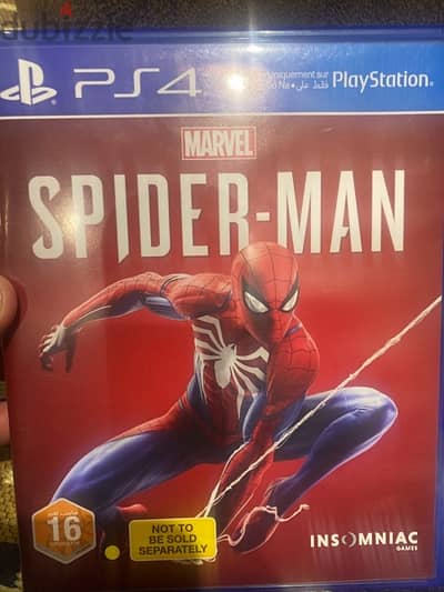 spiderman ps4 مستعمله مرات قليله وبحاله راءعه