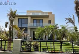 A luxury villa ready to live in an elegant compound in Sheikh Zayed, in front of Sphinx International Airport, in the Estates by Sodic Compound.