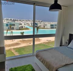 Chalet for sale, 3 rooms, first row, lagoon, in Fouka Bay, Ras El Hekma, Tatweer Misr, North Coast شاليه للبيع 3غرف  صف اول ع لاجون  في فوكا باي 0