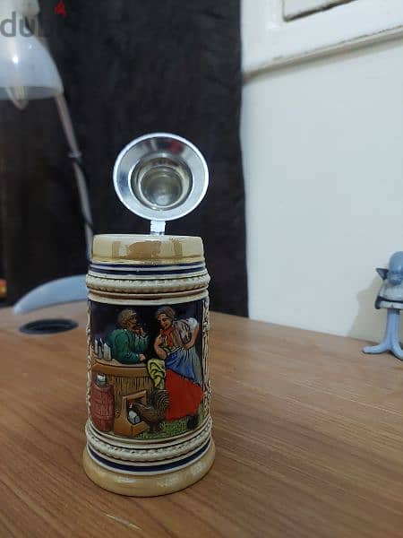 Antique German Beer Stein Kings On Relief 2.5L 2